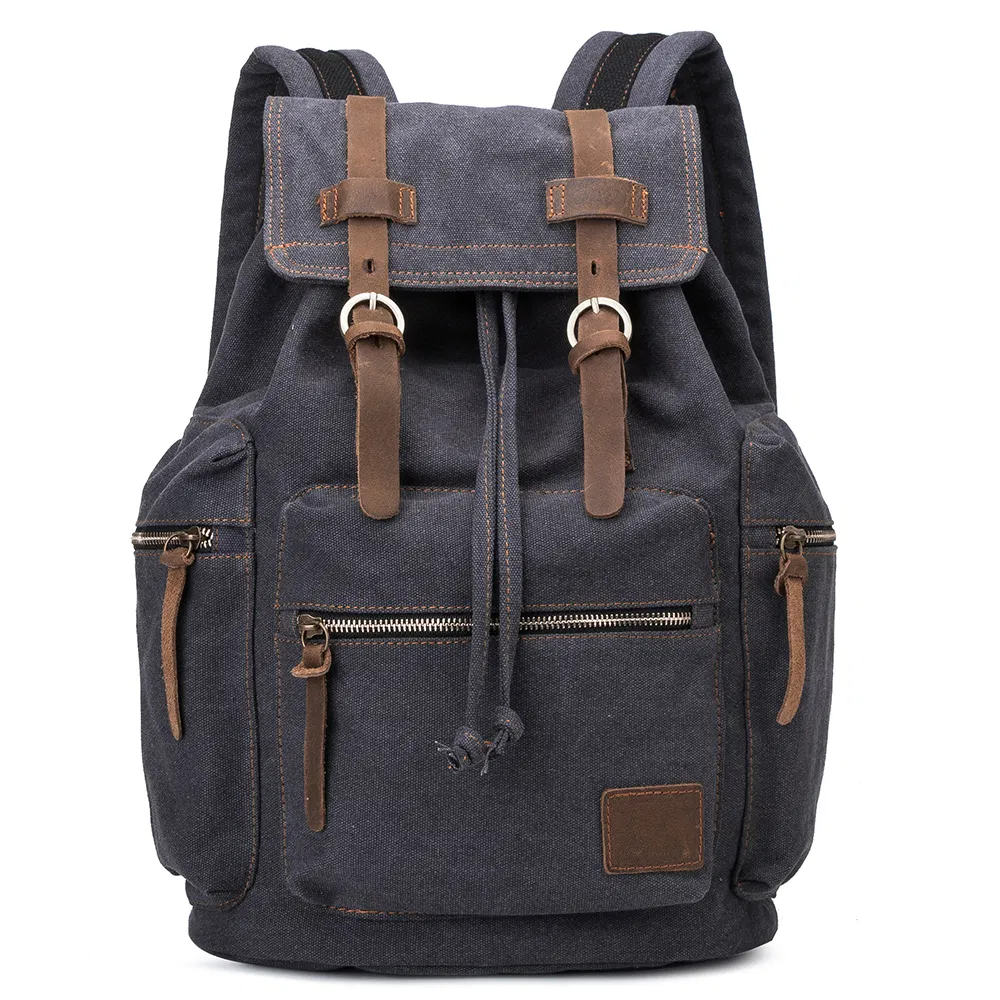 Vintage Canvas College School Student Travel Sports Laptop Hiking Backpack