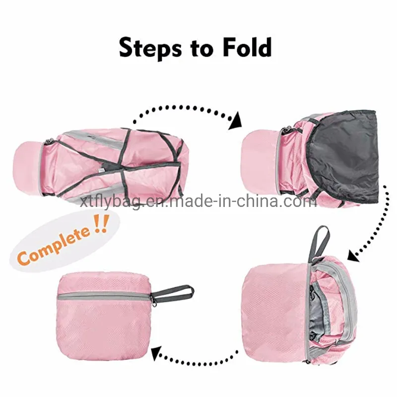 Water Resistant Polyester Travel Backpack Super Lightweight Packable Hiking Backpack with Small Storage Pocket Unisex Daypack