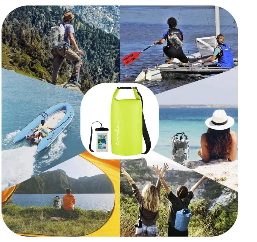 Waterproof Dry Bag Backpack Waterproof Phone Pouch Floating Dry Sack for Kayaking Boating Sailing Canoeing Rafting