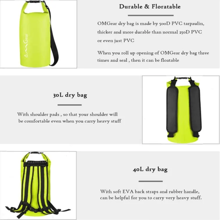 Waterproof Dry Bag Backpack Waterproof Phone Pouch Floating Dry Sack for Kayaking Boating Sailing Canoeing Rafting