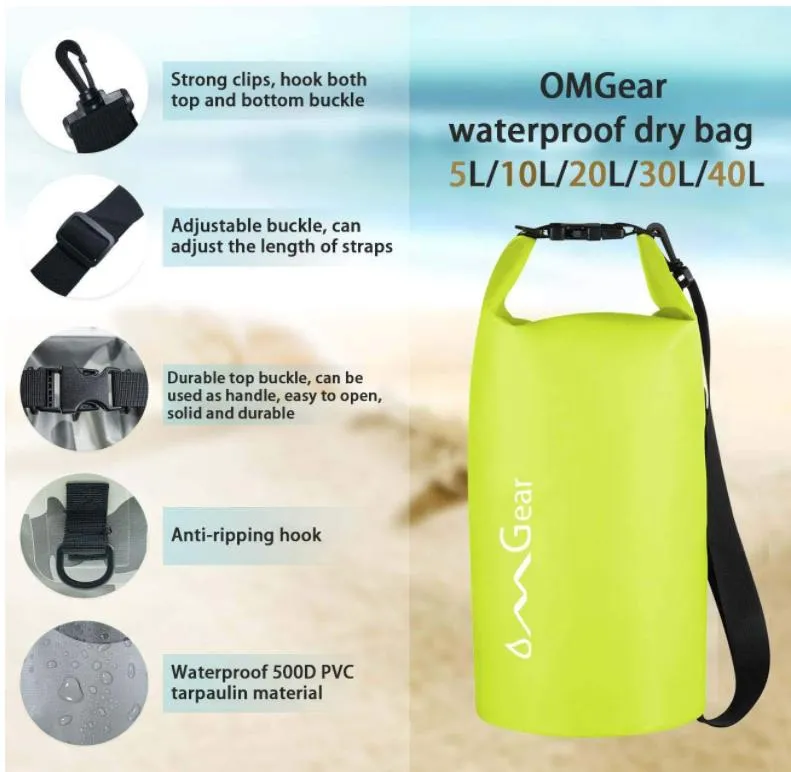 Waterproof Dry Bag Backpack Waterproof Phone Pouch Floating Dry Sack for Kayaking Boating Sailing Canoeing Rafting