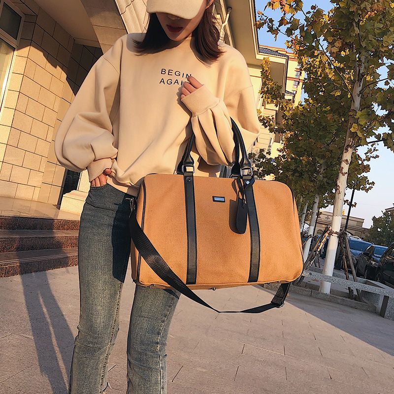 Weekender Bags Canvas Leather Duffle Bag Overnight Travel Carry on Tote Bag