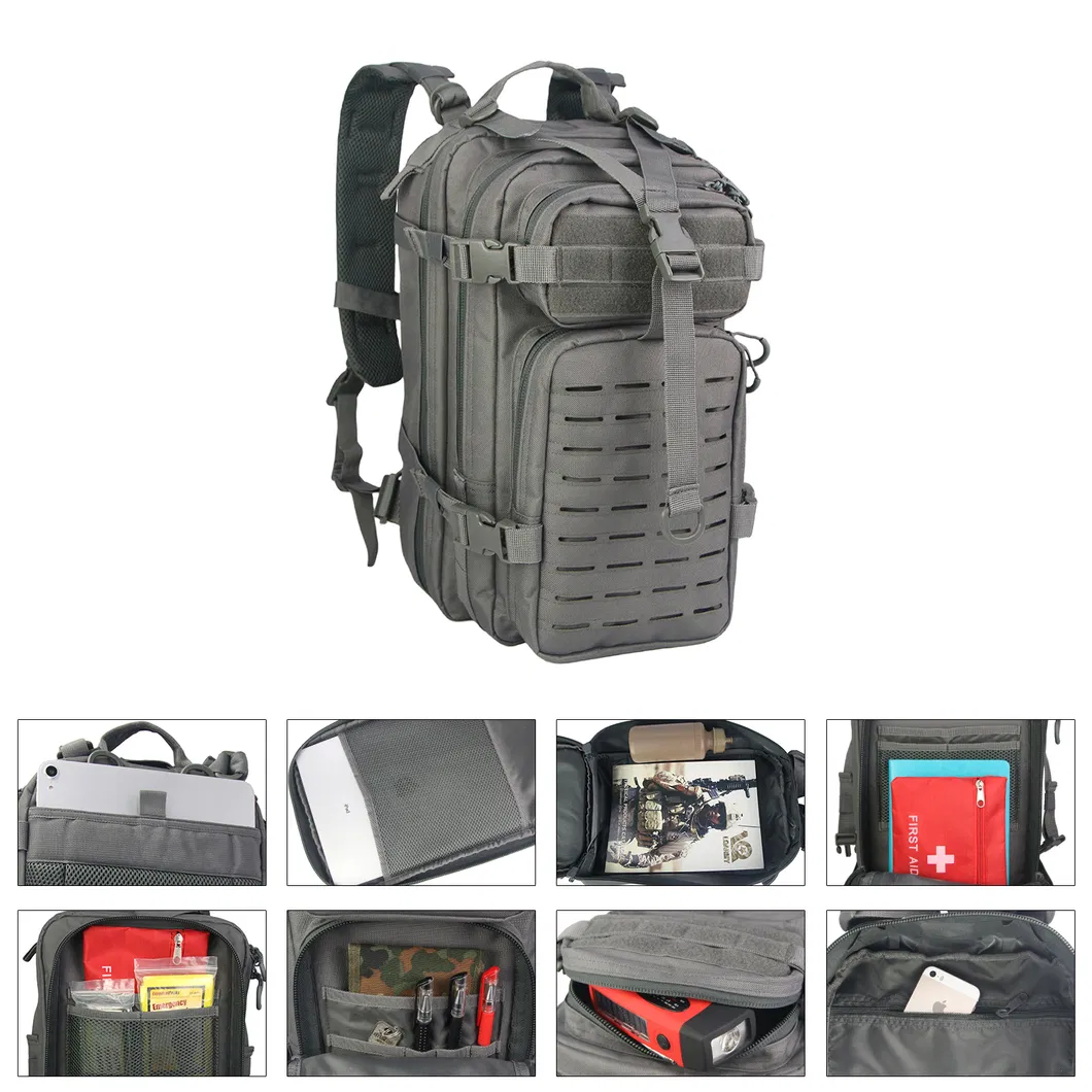 Wholesale 3 Day Small Assault Backpack Waterproof USB Camping Traveling Bags