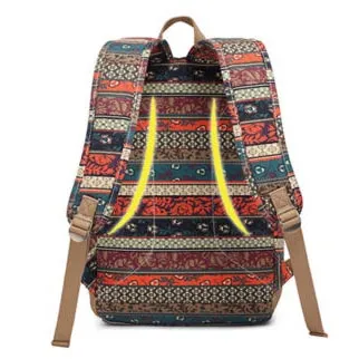 Wholesale Fashion 15.6' Mixed Color Canvas Notebook Laptop School Backpack