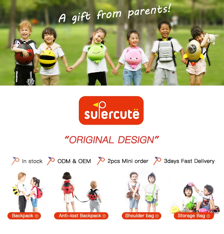 Wholesale Supercute Christmas Cute Hard Shell Ladybug Children Toys Backpack Kids School Bag