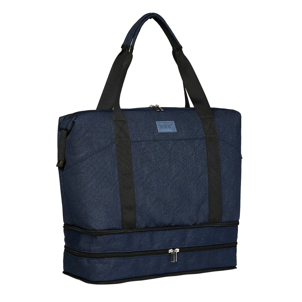 Woman Man Water-Resistant Foldable Large Capacity 39L Expandable Luggage Packing Storage Sports Tote Gym Duffel Camping Overnight Weekender Shoulder Travel Bag