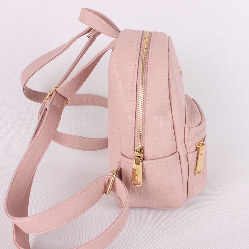 Women New Embossed PU in Pink Travel Mini Bag Traveling Backpack for Girl