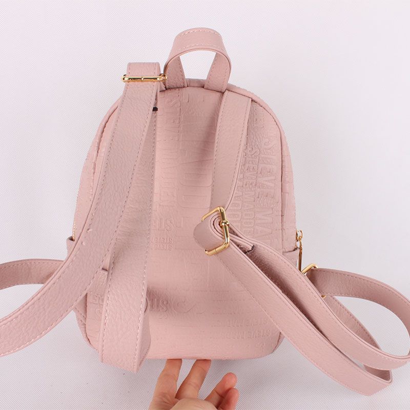 Women New Embossed PU in Pink Travel Mini Bag Traveling Backpack for Girl